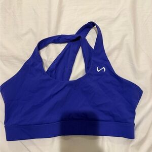 TLF Women's Royal Blue Sports Bra with Cross-Back Straps